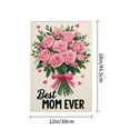 thumbnail image 4 of AMHNF Linen Garden Flag with Pink Roses and Best MOM EVER for Mother's Day Spring Summer Home Outdoor Garden Yard Door Decor 12x18 inch, 4 of 5