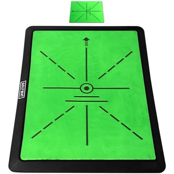 Golf Hitting Mat – Swing Path Feedback Trainer with Durable Rubber Base & Replaceable Turf for Indoor or Outdoor Practice