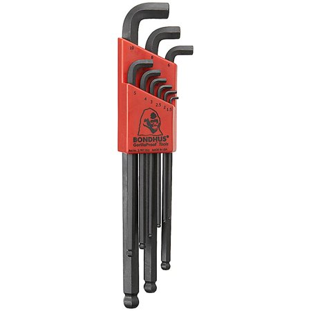 UPC: 0037231165994 | Bondhus 9-Piece Stubby Ball End L Wrench Metric Hex Key Set