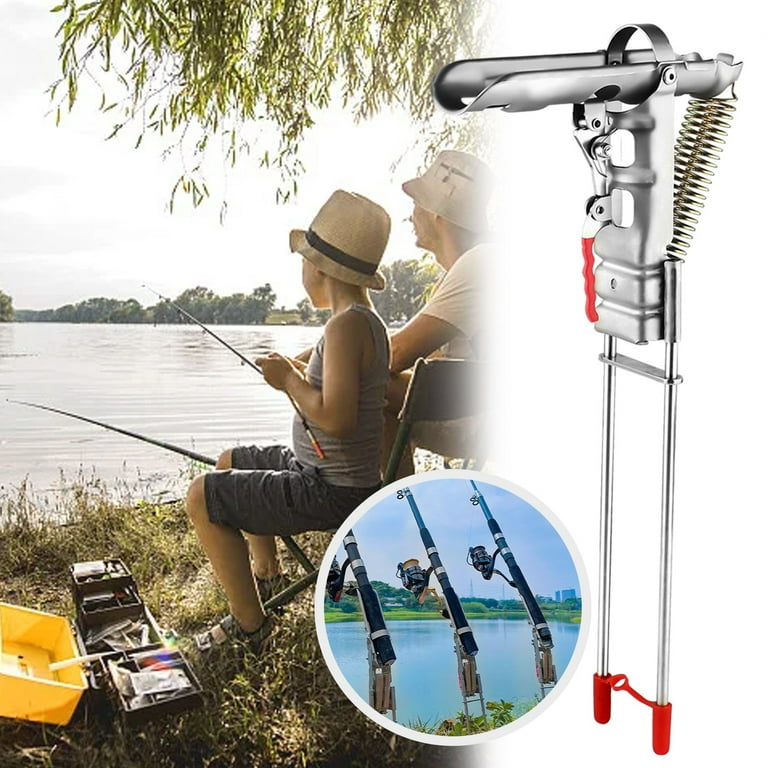 Stainless Steel Automatic Fishing Rod Holder, Double Spring Adjustable 