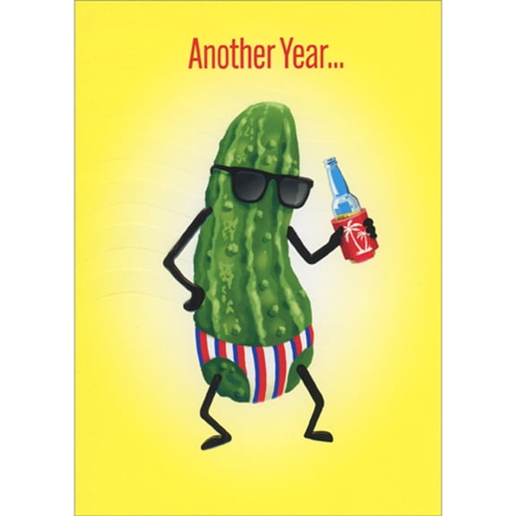 Avanti Press Pickle Dude Masculine A-Press Humorous : Funny Birthday Card for Him : Man
