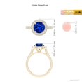 thumbnail image 5 of ANGARA Lab Grown 2.2 Ct Blue Sapphire Halo Ring with Diamond Accents for Women in 14K Yellow Gold (Size-8mm) | September Birthstone, Anniversary, Jewelry Gift for Women | Lab-Grown Blue Sapphire Ring, 5 of 7