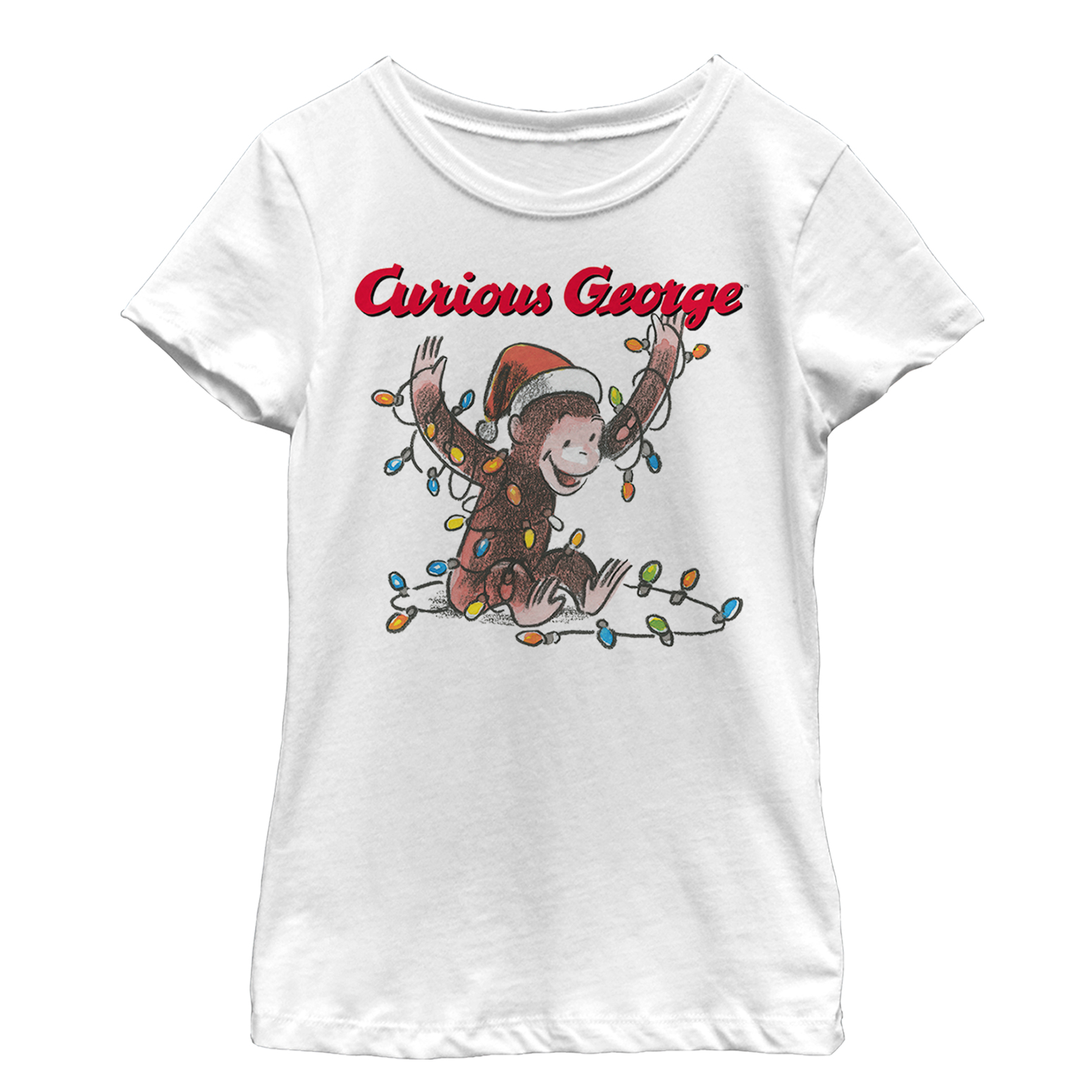 Girl's Curious George Christmas Light 