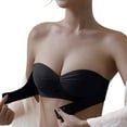 thumbnail image 4 of SCSAlgin Women's Push Up Strapless Bras Seamless Gathering Front Closure Beauty Back Wireless Bras Comfortable Underwea, 4 of 5