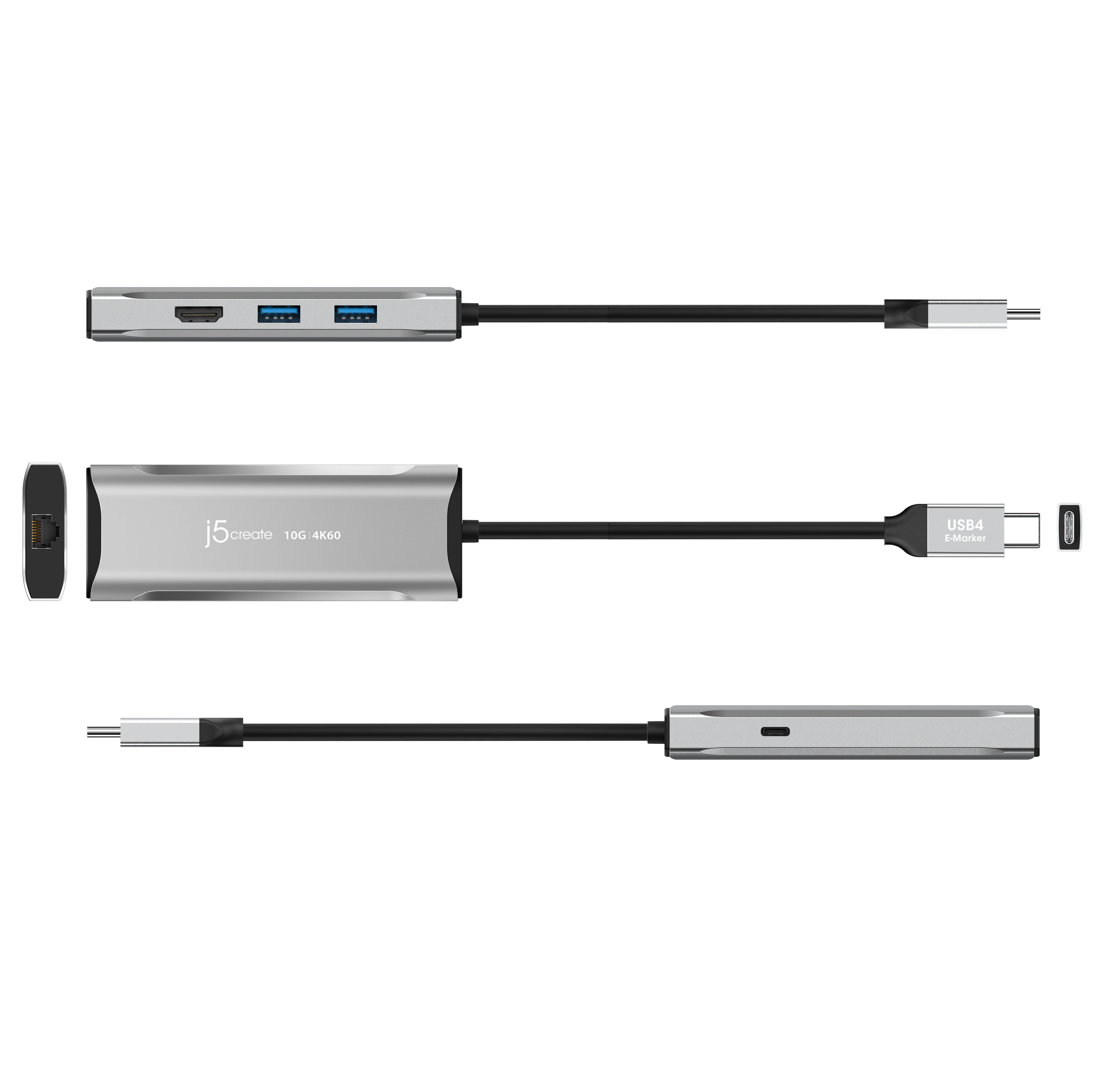 j5create 4K60 Elite USB-C 10Gbps Travel Dock, JCD392