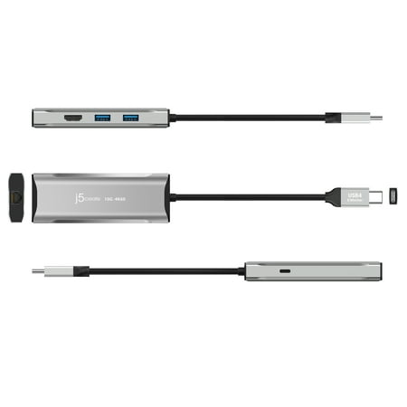 j5create - 4K60 Elite USB-C 10Gbps Travel Dock - Space Grey