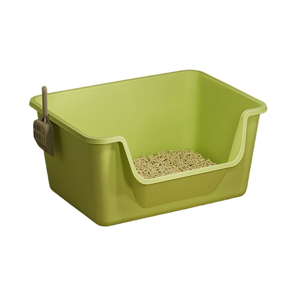 AntiSplash Opening Top Cats Litters Box Deeply Body for Kittens Large Size Low Entry Easy to Clean PP Materials Designs Ventilated
