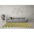 thumbnail image 3 of Ahgly Company Indoor Rectangle Checkered Yellow Modern Area Rugs, 2' x 5', 3 of 4