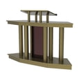 thumbnail image 1 of FixtureDisplays® Large Church Pulpit, Deluxe Podium Lectern, Debate Speech Wedding Event Funeral, 45 X 37 X 22" 14315+2X14317, 1 of 12