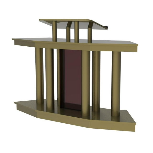 FixtureDisplays® Large Church Pulpit, Deluxe Podium Lectern, Debate Speech Wedding Event Funeral, 45 X 37 X 22" 14315+2X14317