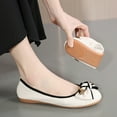 thumbnail image 4 of Mepaouo Women's Round Toe Ballet Flats Bow Dressy Slip on Office Walking Loafers Shoes for Women, 4 of 9