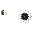 thumbnail image 1 of Conjunto De Estatua De Conejo De Cerámica Y Reloj De Pared Acrílico Con Forma De Flor Para Una Elegante Decoración De Pascua, Dormitorio, Cafetería Y Hogar., 1 of 8
