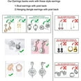 thumbnail image 5 of 3 Pairs Earring Lifters,Hypoallergenic Earring Backs For Droopy Ears,Adjustable Crown Earring Backs For Heavy Earring, 5 of 8