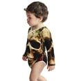 Salouo Butterfly Flower Plant Skull Print LongSleeve Bodysuits for