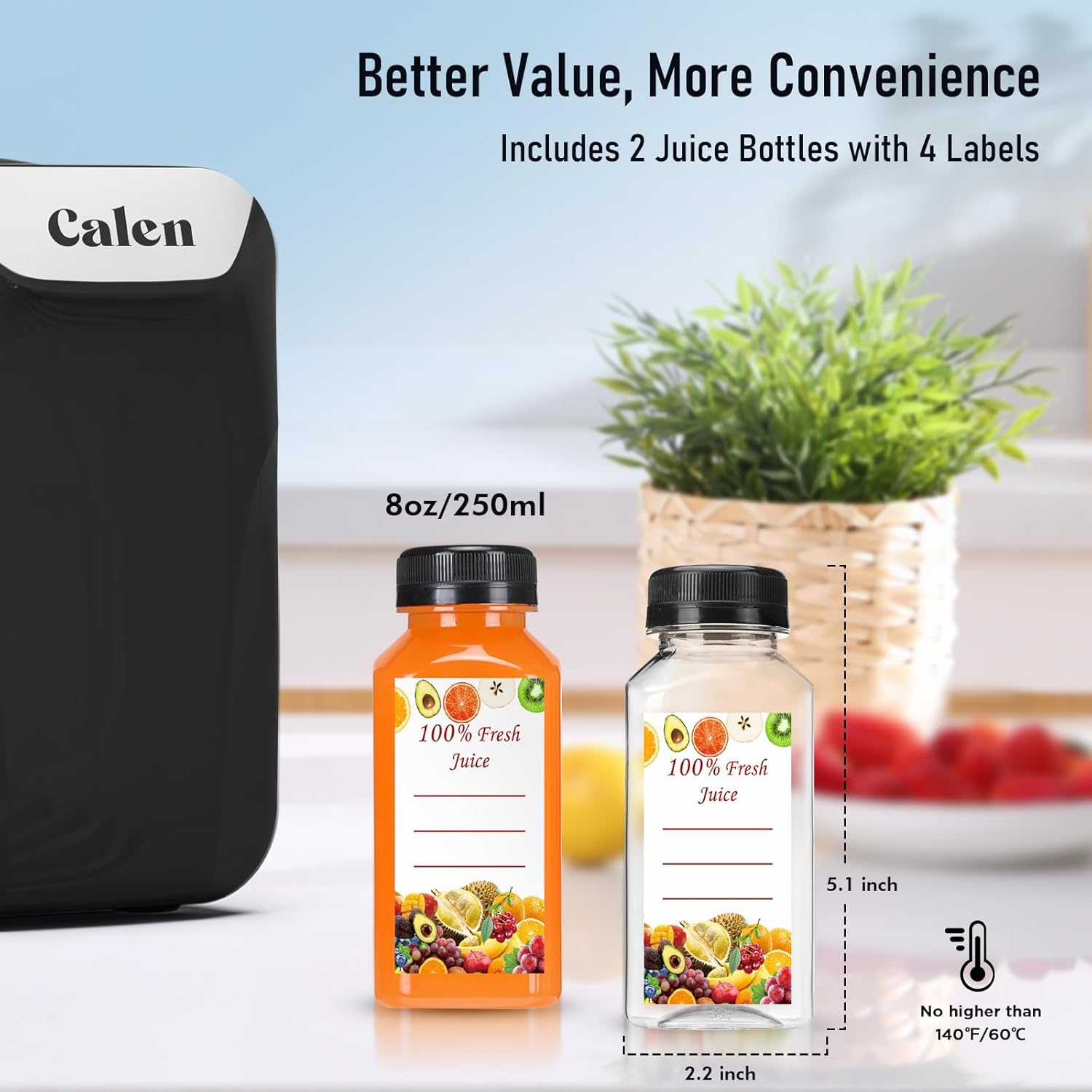 Fridge with 2 Bottles, 6L/8 Cans, 110V AC/12V  Portable Refrigerator for Bedroom, Office, Dorm, Car
