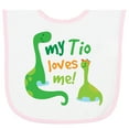 thumbnail image 2 of Inktastic My Tio Loves Me Nephew Dinosaur Baby Terry Cloth Bib, 2 of 3