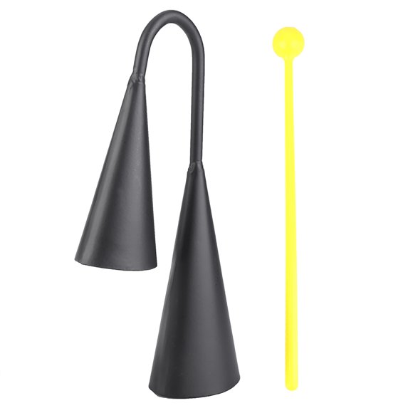Instrumento Musical de Percusión Nikou Cencerro de Dos Tonos Metal Doble Campana