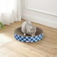 thumbnail image 4 of THE LICKER STORE Nelson 20.13" Modern Cardboard Round Bowl Cat Scratcher with Catnip, Blueberry, CSR1010B, 4 of 6