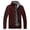 Wine, variant on NARABB Sales Men's Cardigan Zip-Up Jacket Stand Collar Plush Knitting Sweater Long Sleeve Solid Color Zipper Coat