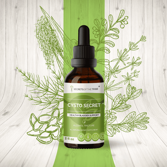 Cysto Secret Alcohol Extract, Tincture, Corn Silk, Cleavers, Horsetail, Uva Ursi, Pumpkin, Buchu. Healthy Bladder Support 2 oz