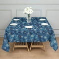 thumbnail image 3 of Blue Christmas Snowflake Pattern Square Tablecloth,Waterproof Square Table Cover,Wipeable Spillproof Washable Table Cover for Home Kitchen Party Decor 42"X42"(107x107cm), 3 of 6