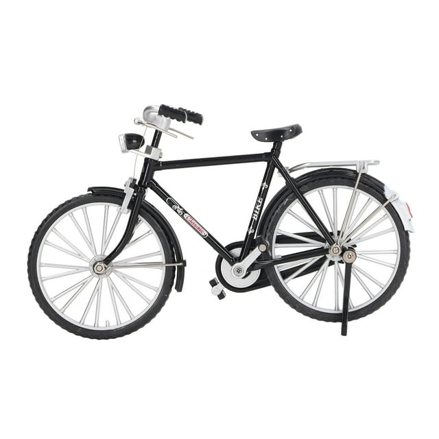 Alloy Bicycle Model, Parts Adjustable, 1:10 Simulation Portable Miniature Bike with Inflator Briefcase