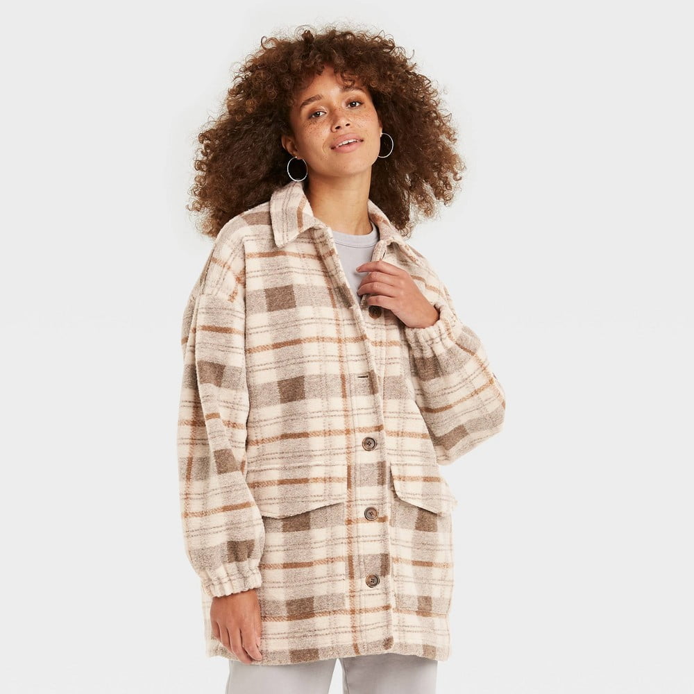 Universal thread plaid shacket Clearance