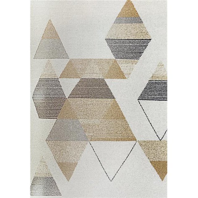 Dynamic Rugs SW9129883170 7 ft. 10 in. x 10 ft. 10 in. Silvia 9883 Area Rug, 170 Ivory Gold