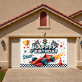 thumbnail image 4 of Racing Car Banner Checkered Flags Kids Party Decoration for Children's Birthday Indoor Event Celebration, 4 of 9