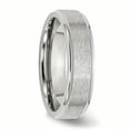 thumbnail image 4 of Stainless Steel Ridged-Edge 6mm Satin and Polished Band Ring 7 Size, 4 of 6