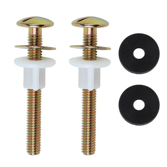 KAKOWELY 2pcs Universal Toilet Tank To Bowl Bolt Kit Heavy Duty Bolts Toilet Bolts With Waterproof Washers Gasket And Nuts Easy To Install,2.95X"X0.98"X0.98"