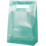 JAM Paper Frosted Lunch Bags, Green, 4 3/4 x 8 1/4 x 2 1/2, 100/Pack