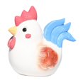 thumbnail image 3 of Estatua de pollo de arcilla morada para té, regalo para decoración del hogar, bandejas de té, accesorio, figura de animal para dormitorio, salón de, 3 of 9