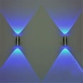 thumbnail image 5 of Kiplyki Double-headed LED Wall Lamp Home Sconce Bar Porch Wall Decor Ceiling Light Blue, 5 of 7