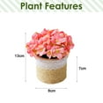 thumbnail image 2 of 2 piezas de cuenco de lino, hortensia, bonsái, flores, adornos creativos pequeños para el hogar, plantas verdes artificiales, 2 of 5