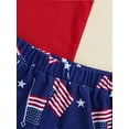 thumbnail image 6 of Qmyliery Toddler Boys Independence Day Outfits, Stripe Stars Flag Print Sleeveless Tank Tops + Elastic Waist Shorts 2Pcs Set, 6 of 7