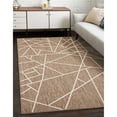 thumbnail image 3 of Chaudhary Living 7.75' x 10' Geometric Indoor Outdoor Area Throw Rug - Taupe and Beige, 3 of 9
