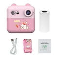 thumbnail image 2 of For 1080P  Print Camera Portable Mini Photo Printer for Children with 1200W Camera 2.4'' Screen with 1 Print Paper Roll Suitable for Journal Notes Memo Birthday Gift Girls, 2 of 7