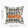 thumbnail image 2 of Vintage Halloween Throw Pillow Covers 18x18,Pumpkins Ghost Bat Pattern Seasonal Decorative Horror Cushion Case Decoration for Home Sofa Couch Bed, 2 of 5