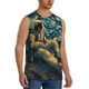 thumbnail image 2 of Balery Astronaut Starry Night Camisetas sin mangas para hombre, absorbe la humedad y protege contra el mal olor.-3X-Large, 2 of 7