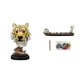 thumbnail image 1 of Escultura Majestuosa De Calavera De Tigre Con Forma De Barco, Figura Moderna De Animal, Quemador De Incienso, Adorno De Mesa Para Sala De Estar, Dormitorio, Pasillo, Armario, Decoración, 1 of 8