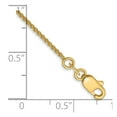 thumbnail image 2 of 14k Yellow Gold Anklet 9 inch 1.05 mm Spiga with Lobster Clasp, 2 of 2