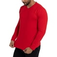 thumbnail image 4 of X RAY JEANS Mens Long Sleeve V-Neck T-Shirt, Racer Red, L, 4 of 9
