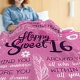 thumbnail image 3 of Kainsy 16th Birthday Gifts for Girls Happy Sweet 16 Blanket Gifts 16 Year Old Flannel Throw Blankets for Daughters, Sisters, Granddaughters, Nieces Sixteen Birthday Gift Idea, 16th(30"x40"), 3 of 7