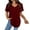 Red1, variant on Up To 50% Off Basic T Shirts for Women Womens T Shirts V Neck Summer Short/Long Sleeve Cotton Tops Tees Comfy Casual Vacation