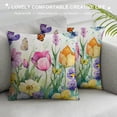 thumbnail image 3 of Shiartex Waterproof Spring Floral Pillow Covers Pink Tulip Flower Lavender Butterfly Throw Pillow Covers Outdoor Spring Summer Farmhouse Decorations Cushion Case Double Sided 20x20in, 3 of 5