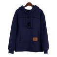 thumbnail image 5 of Pet Care Hoodie Long Sleeve Warm Fleece Fall Winter Pullover Sweatshirt with Dog Cat Pouch for Outdoor Walking, 5 of 9