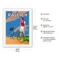 thumbnail image 2 of Raleigh the All Steel Bicycle - Vintage Bicycle Poster c.1925 - Japanese Unryu Rice Paper Art Print 24 x 32 in, 2 of 4