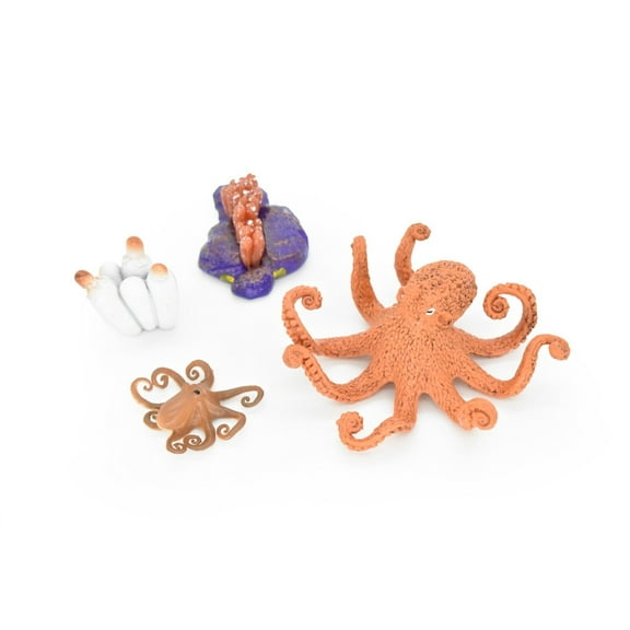 Octopus, Learn the Octopus Life Cycle, Very Nice Plastic Figure, Model, Realistic Replica, Educational, Figurine, Animal, Life Like, 4 Stages, 4" CH09 B231