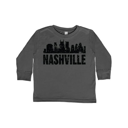 

Inktastic Nashville Skyline Grunge Gift Toddler Boy or Toddler Girl Long Sleeve T-Shirt